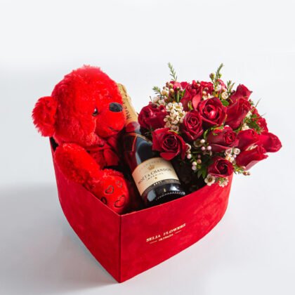Red Heart with Moet 375ml