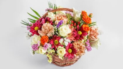 Colorful Flowers basket