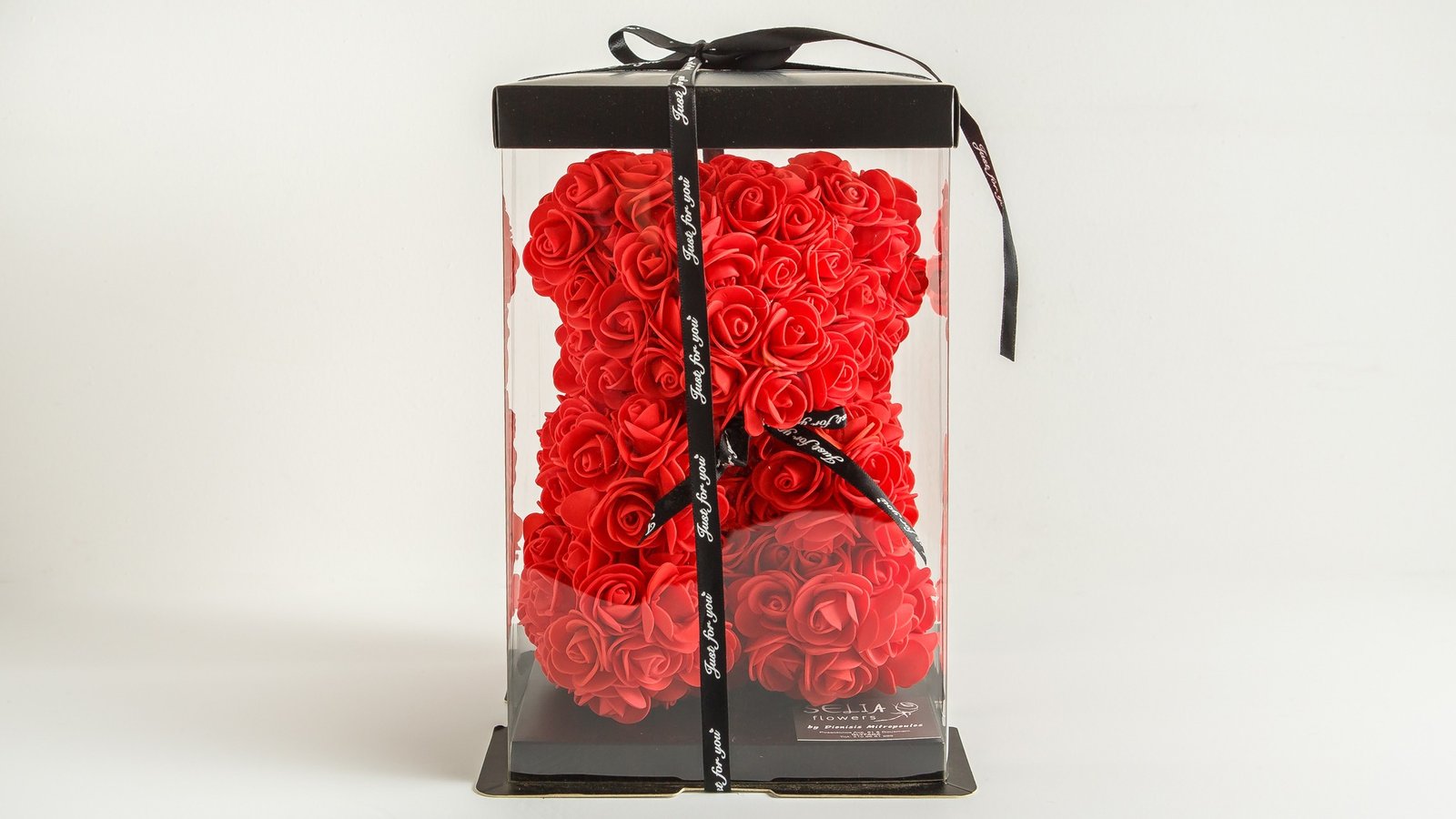 Box Με Αρκουδάκι 25cm Κόκκινο