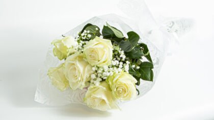 Bouquet with 6 Mondial Equador roses