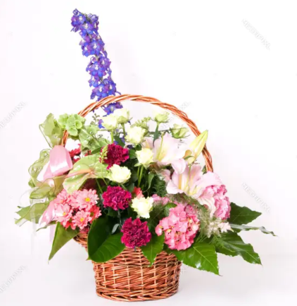 Colorful Flowers Basket