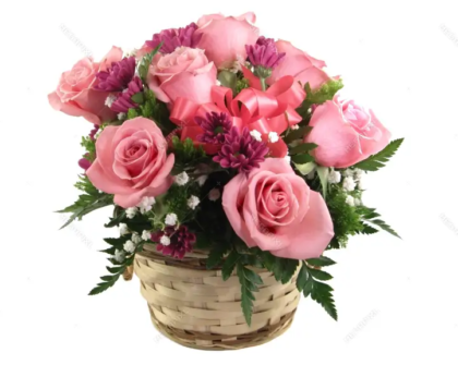 Pink mini basket